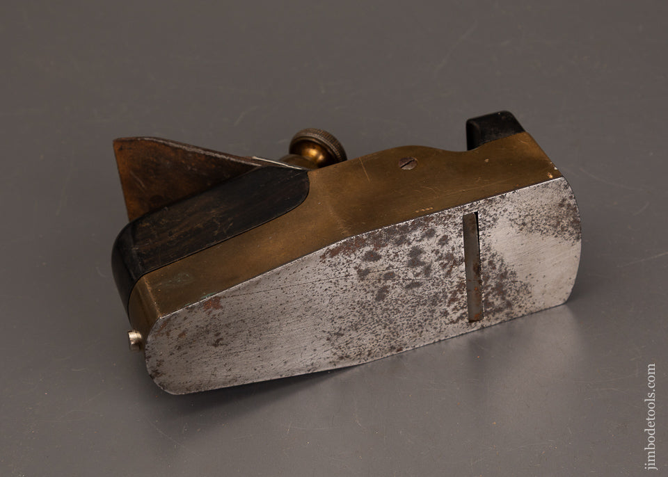 Rare-&-Fine-MOSELEY-&-SON-Gunmetal-&-Ebony-Infill-Smooth-Plane-121589G