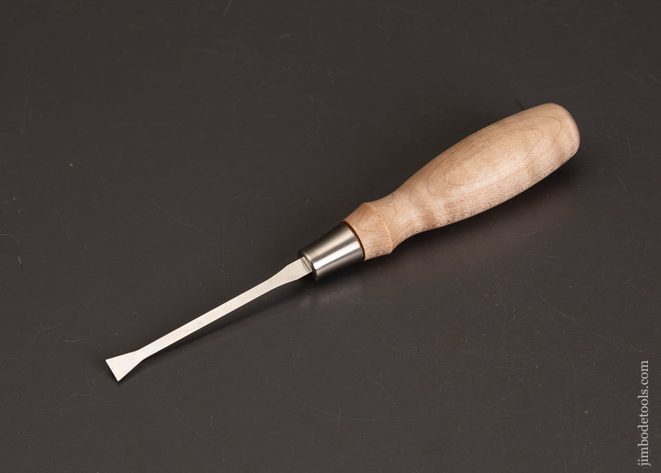 BLUE-SPRUCE-TOOL-WORKS-3/8-Fishtail-Chisel-with-Tiger-Maple-Handle-Mint-121595