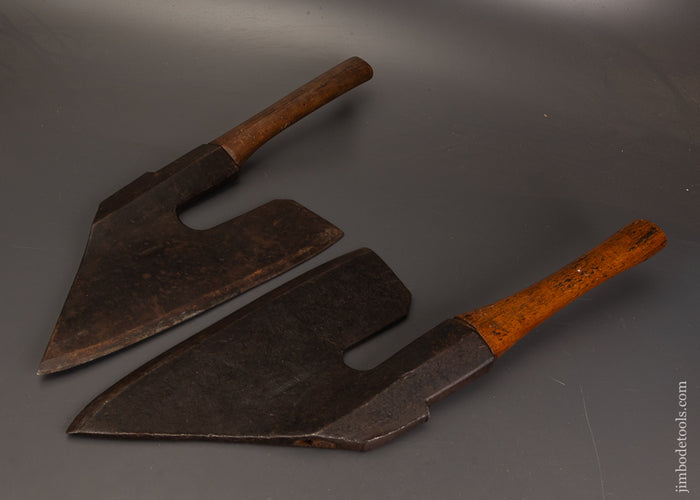Unheard-Of-MATCHEDPAIR-18th-Century-Pennsylvania-Goose-Wing-Axes-Right-&-Left-by-W.-ADDAMS-121600G-AS-OF-AUG-9