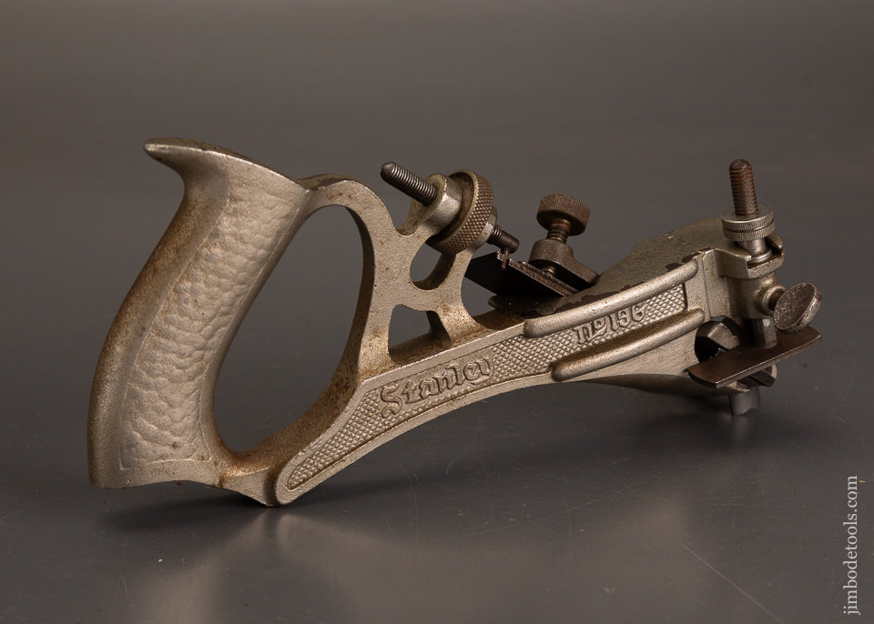 Extra-Fine-STANLEY-No.-196-Curved-Rabbet-Plane-with-Original-Decal-121611-AS-OF-AUG-13