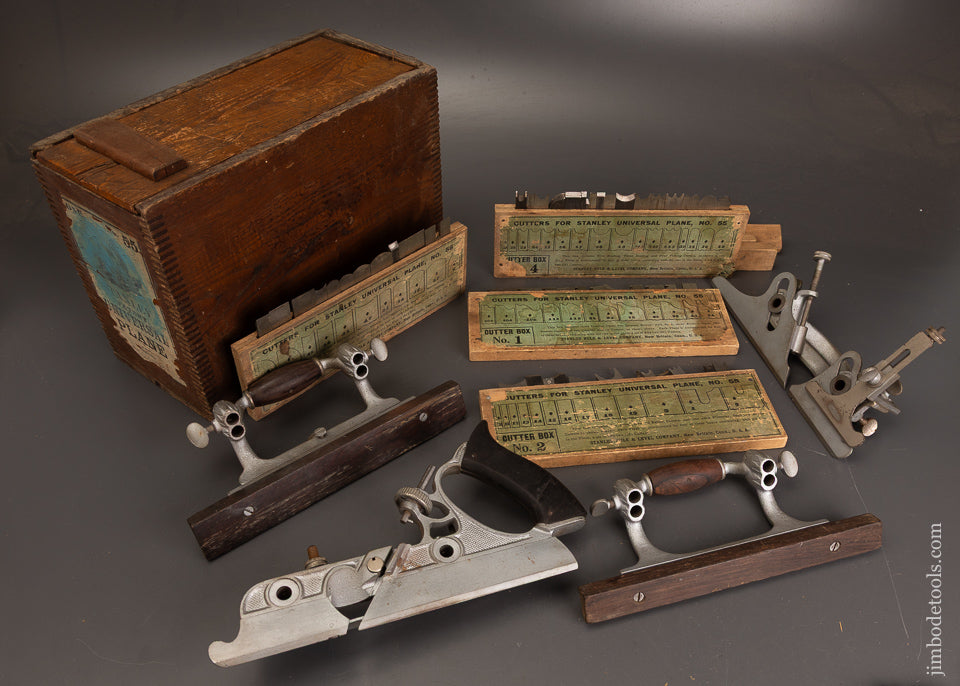 100%-Complete-STANLEY-No.-55-Combination-Plane-in-Original-Picture-Label-Chestnut-Box-121636-AS-OF-AUG-8