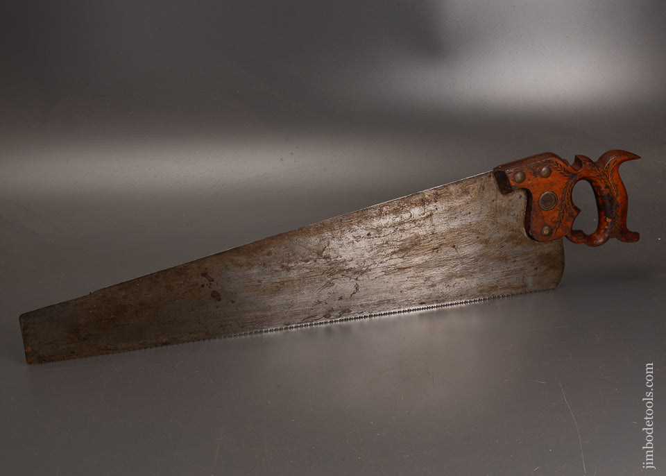 Excellent-Straight-and-Sharp-DISSTON-No.-12-London-Spring-Hand-Saw-121650