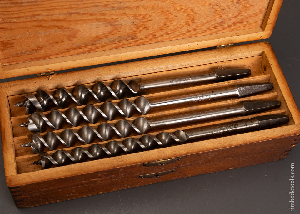 Complete-&-Fine-Set-of-13-RUSSELL-JENNINGS-Auger-Bits-in-Original-Three-Tiered-Box-121656
