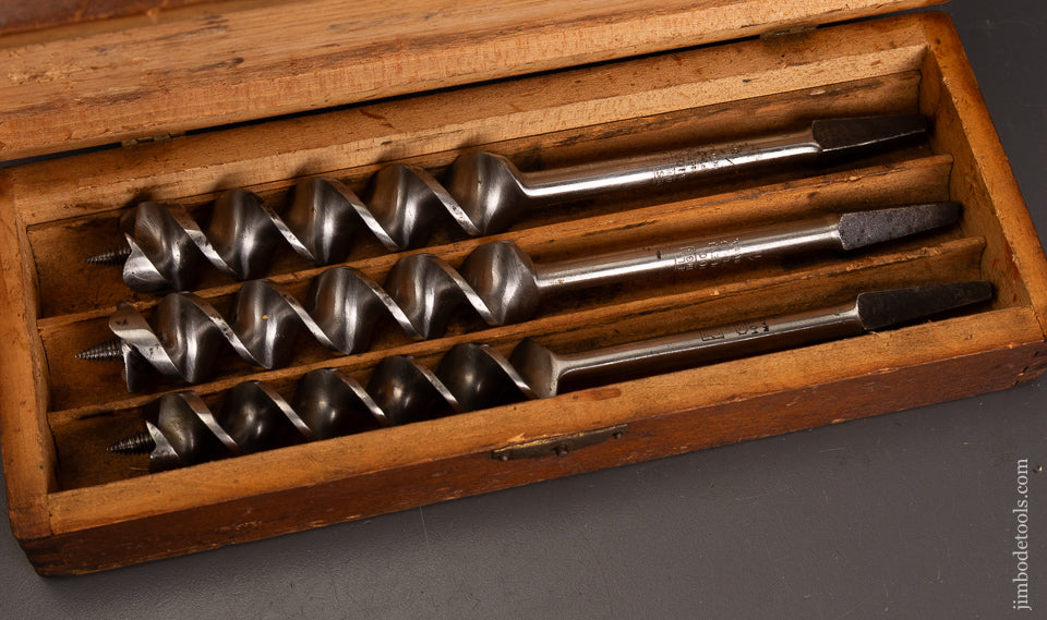 Complete-&-Fine-Set-of-13-RUSSELL-JENNINGS-Auger-Bits-in-Original-Three-Tiered-Box-121656