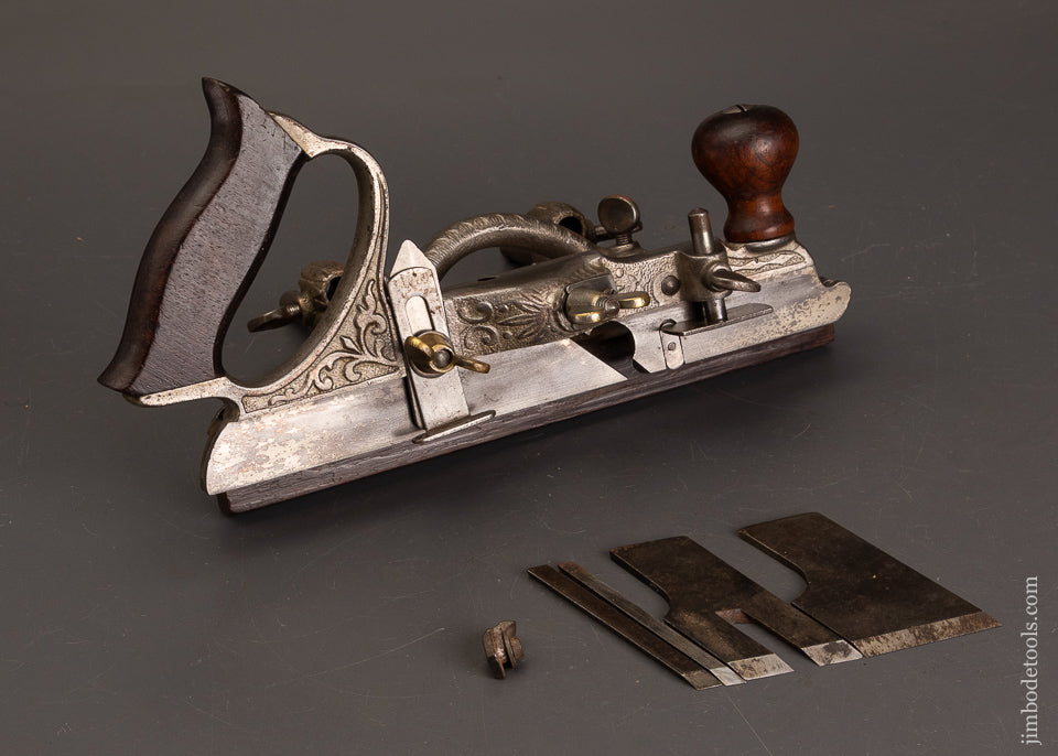 Fine-STANLEY-No.-46-Skew-Plow-Plane-with-5-Cutters-121657