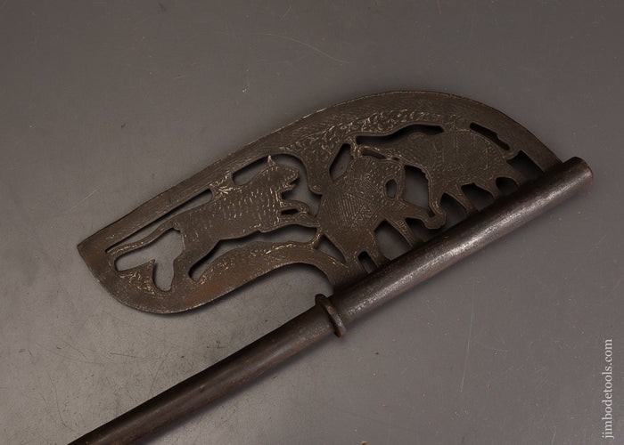 Unusual-Vintage-Ceremonial-Axe-with-Silver-Inlay-121704