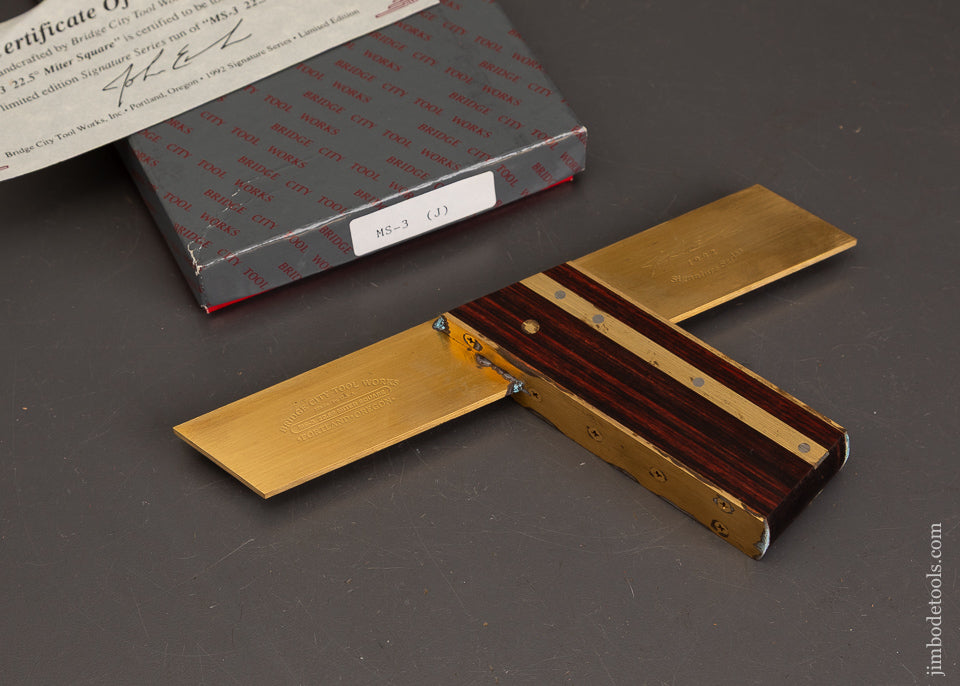 BRIDGE-CITY-TOOL-WORKS-MS-3-Miter-Square-in-Original-Box-121708