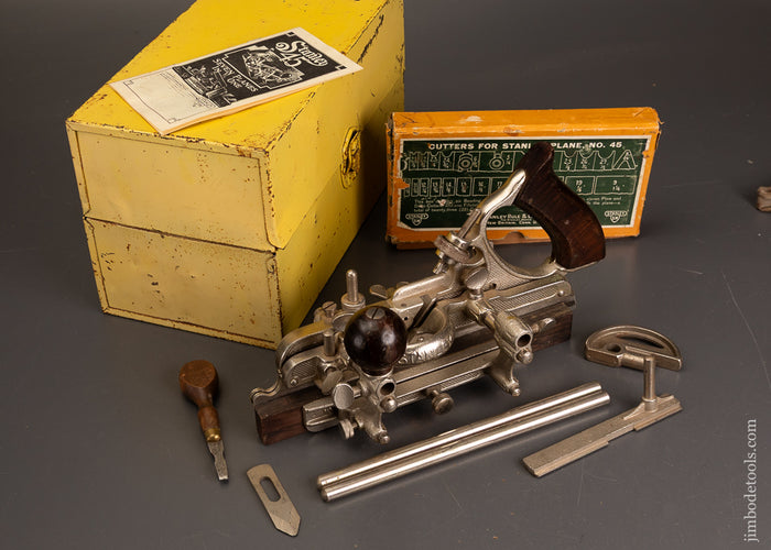 100%-Complete-&-Fine-STANLEY-No.-45-Combination-Plane-in-Original-Box-121731