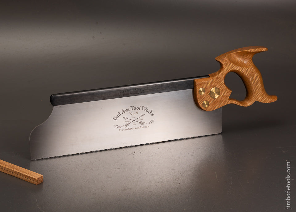 Mint-Unused-BAD-AXE-TOOL-WORKS-No.-9-REGAN-PATENT-Back-Saw-121763