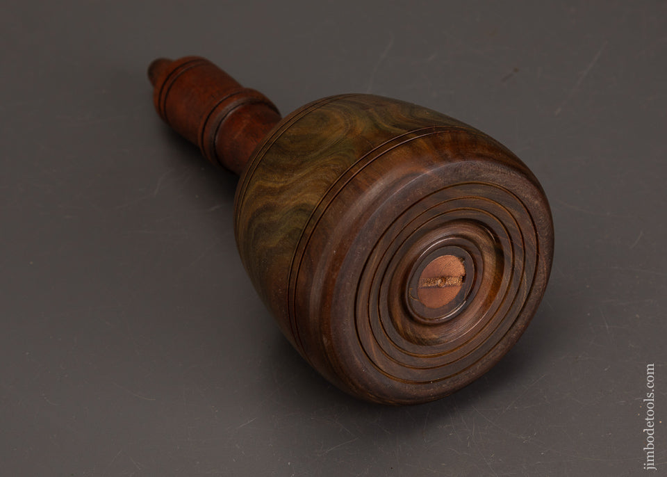 Stunning-2-Pound-Ounce-Fancy-Lignum-Vitae-English-Carving-Mallet-121776