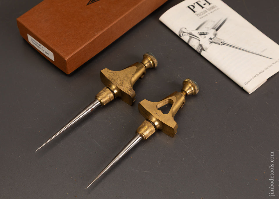 BRIDGE-CITY-TOOL-WORKS-PT-1-Precision-Trammel-Points-Near-Mint-in-Box-121785