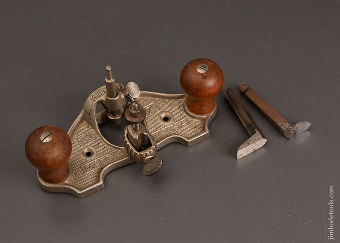 100%-Complete-&-Fine-STANLEY-No.-71-Router-Plane-with-All-3-Cutters-121827