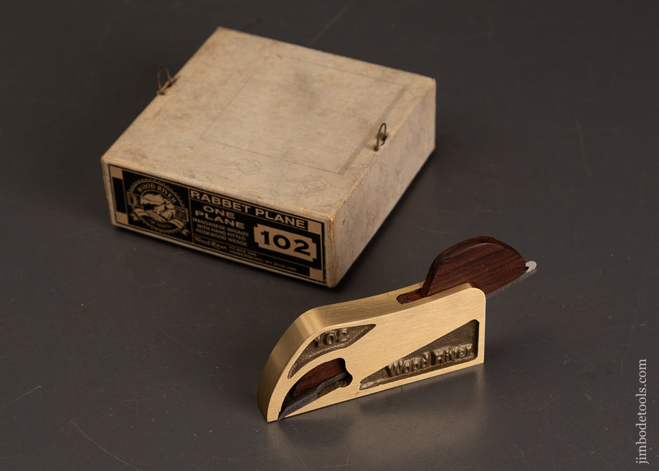 Bronze-WOOD-RIVER-No.-102-Rabbet-Plane-Mint-in-Box-121845