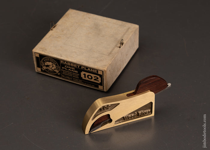 Bronze-WOOD-RIVER-No.-102-Rabbet-Plane-Mint-in-Box-121845