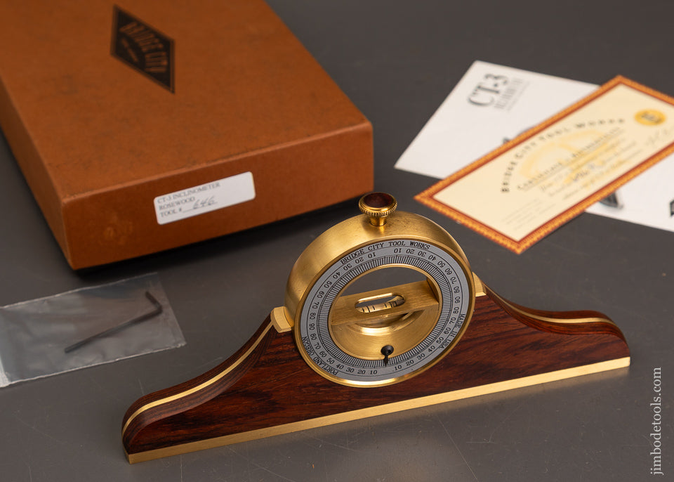 BRIDGE-CITY-TOOL-WORKS-CT-3-Inclinometer-Level-Mint-in-Box-121880