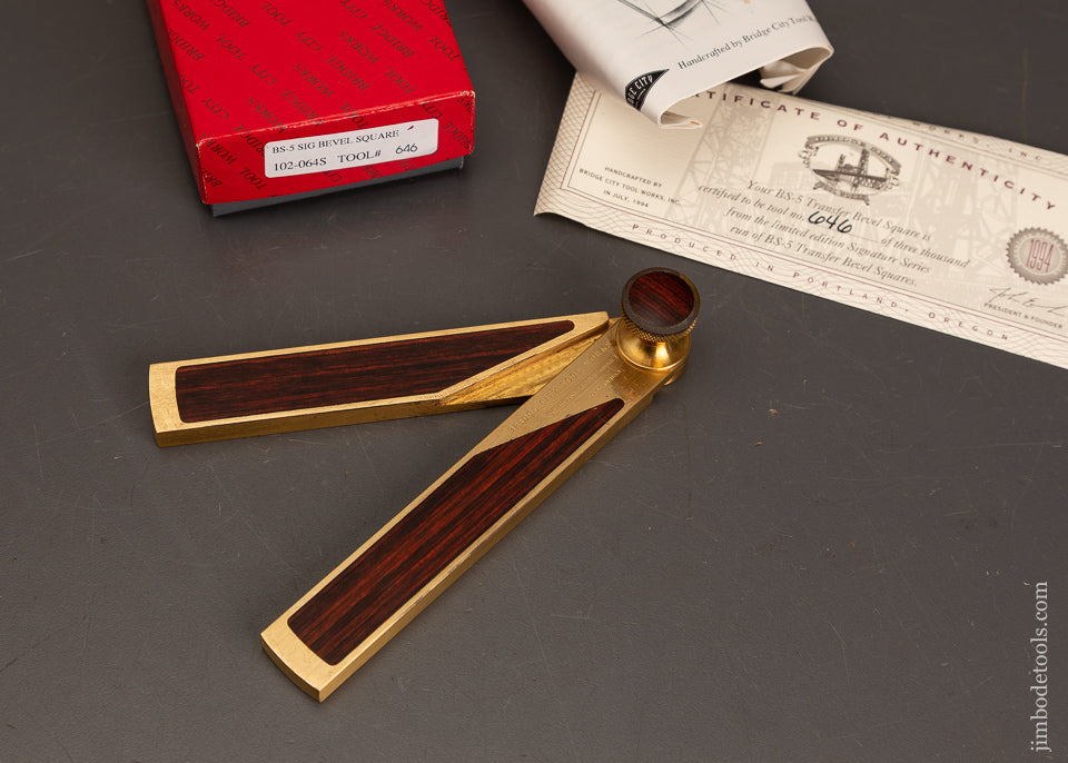 Near-Mint-BRIDGE-CITY-TOOL-WORKS-BS-5-Bevel-Square-121920