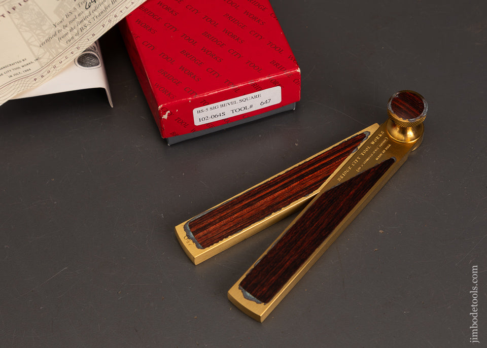 BRIDGE-CITY-TOOL-WORKS-BS-5-Bevel-Square-in-Original-Box-121921