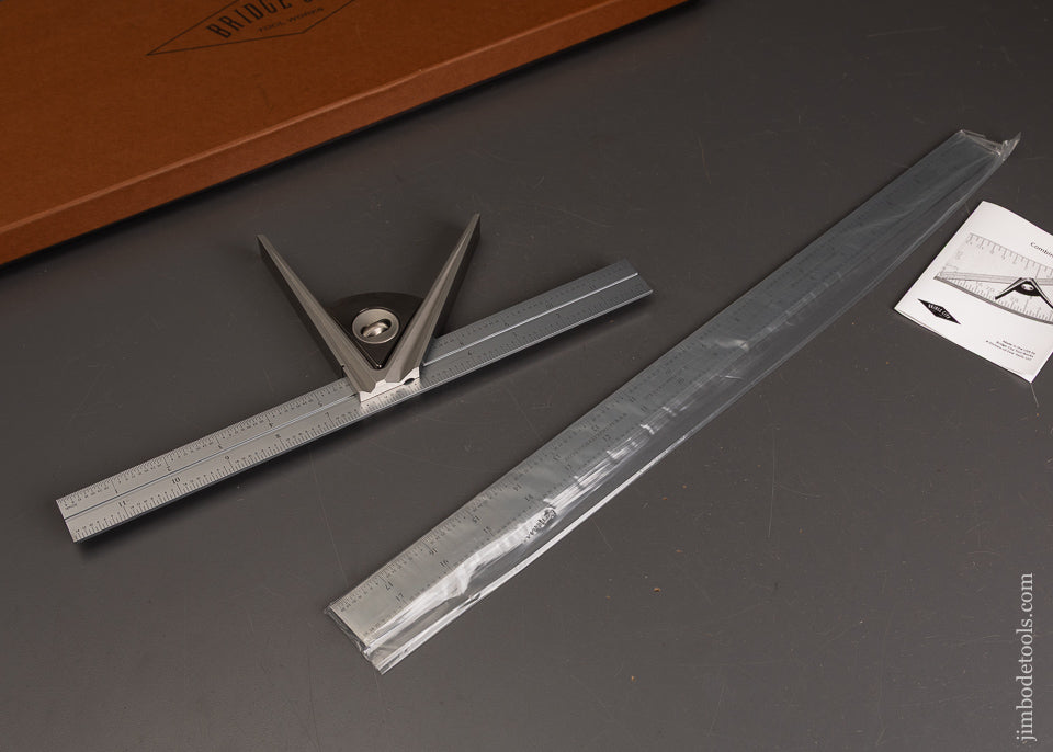 Mint-in-Box-BRIDGE-CITY-TOOL-WORKS-CS-12-v2-Combination-Square-with-18-Inch-Scale-121943