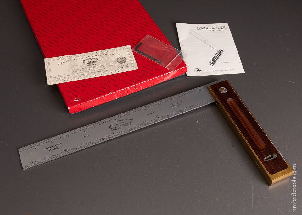 New-in-Box-BRIDGE-CITY-TOOL-WORKS-AS-14-Adjustable-Try-Square-14-Inch-121973