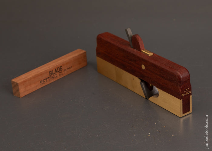 Near-Mint-H.N.T.-GORDON-3/4-Inch-Gidgee-&-Brass-Shoulder-Plane-121999