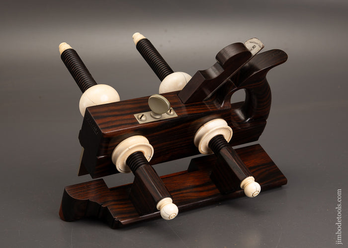 Drop-Dead-Stunning-Solid-Rosewood-Screw-Arm-Plow-Plane-with-Solid-Nuts-DEFOREST-by-James-Moon-122059-AS-OF-SEPT-14