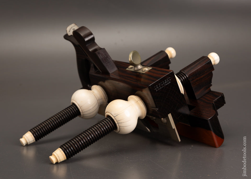 Drop-Dead-Stunning-Solid-Rosewood-Screw-Arm-Plow-Plane-with-Solid-Nuts-DEFOREST-by-James-Moon-122059-AS-OF-SEPT-14