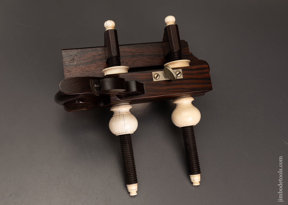 Drop-Dead-Stunning-Solid-Rosewood-Screw-Arm-Plow-Plane-with-Solid-Nuts-DEFOREST-by-James-Moon-122059-AS-OF-SEPT-14