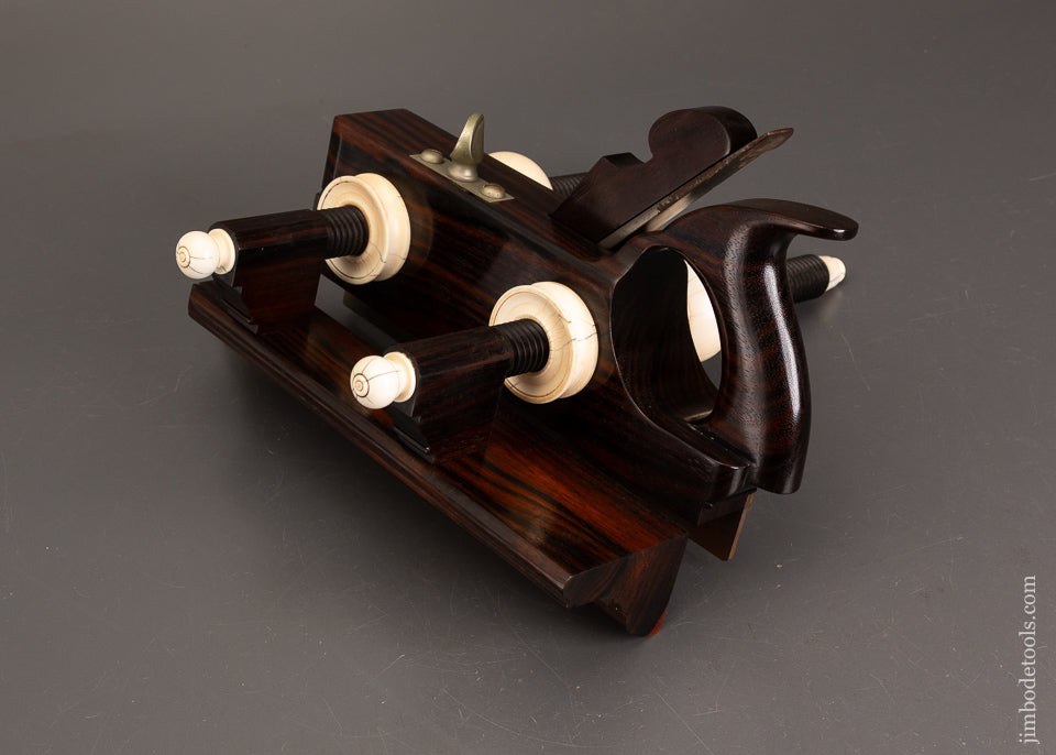 Drop-Dead-Stunning-Solid-Rosewood-Screw-Arm-Plow-Plane-with-Solid-Nuts-DEFOREST-by-James-Moon-122059-AS-OF-SEPT-14