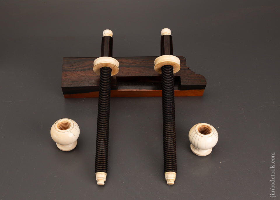 Drop-Dead-Stunning-Solid-Rosewood-Screw-Arm-Plow-Plane-with-Solid-Nuts-DEFOREST-by-James-Moon-122059-AS-OF-SEPT-14
