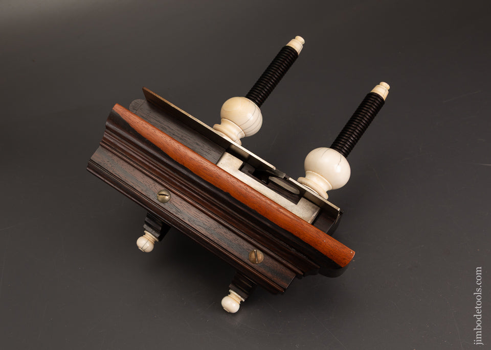 Drop-Dead-Stunning-Solid-Rosewood-Screw-Arm-Plow-Plane-with-Solid-Nuts-DEFOREST-by-James-Moon-122059-AS-OF-SEPT-14