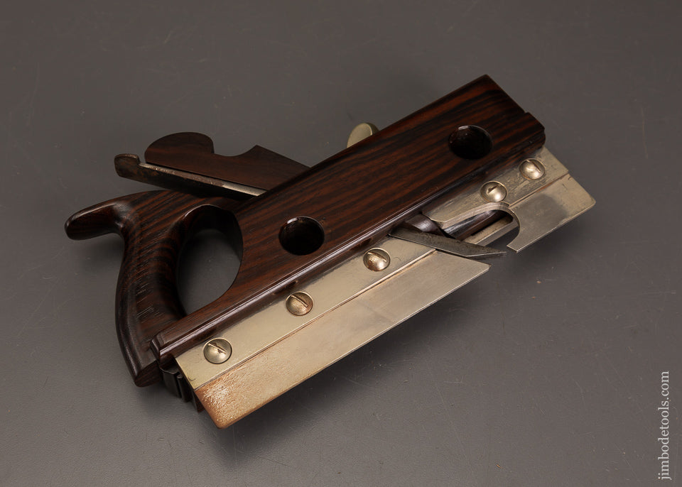 Drop-Dead-Stunning-Solid-Rosewood-Screw-Arm-Plow-Plane-with-Solid-Nuts-DEFOREST-by-James-Moon-122059-AS-OF-SEPT-14
