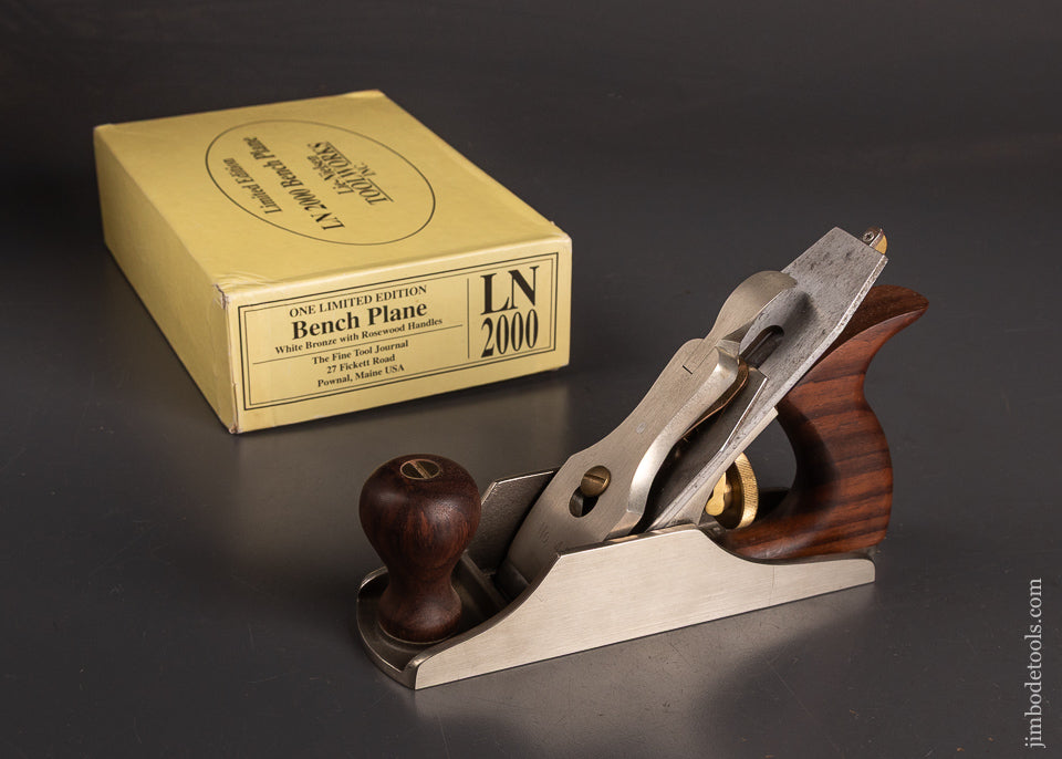 Rare-White-Bronze-&-Rosewood-LIE-NIELSEN-No.-LN-2000-Limited-Edition-Smooth-Plane-(No. 602)-Mint in-the-Box-122067-AS-OF-SEPT-19