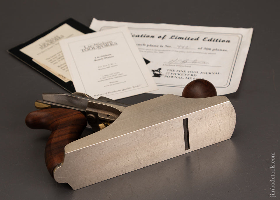 Rare-White-Bronze-&-Rosewood-LIE-NIELSEN-No.-LN-2000-Limited-Edition-Smooth-Plane-(No. 602)-Mint in-the-Box-122067-AS-OF-SEPT-19