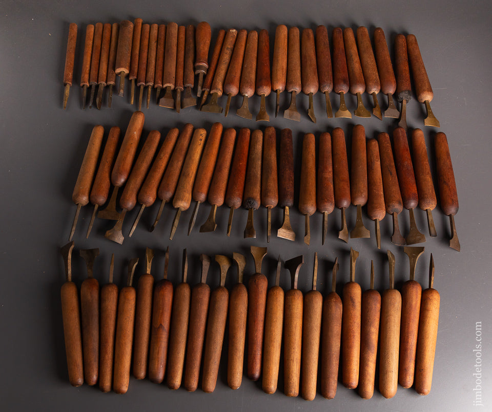 BEAREL-PARIS-Set-of-71-Brass-Bookbinding-Tools-122098-AS-OF-SEPT-18