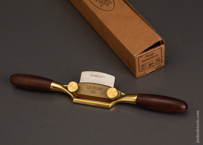 LIE-NIELSEN-Boggs-Concave-Spoke-Shave-Mint-in-Box-with-Rosewood-Handles-122163