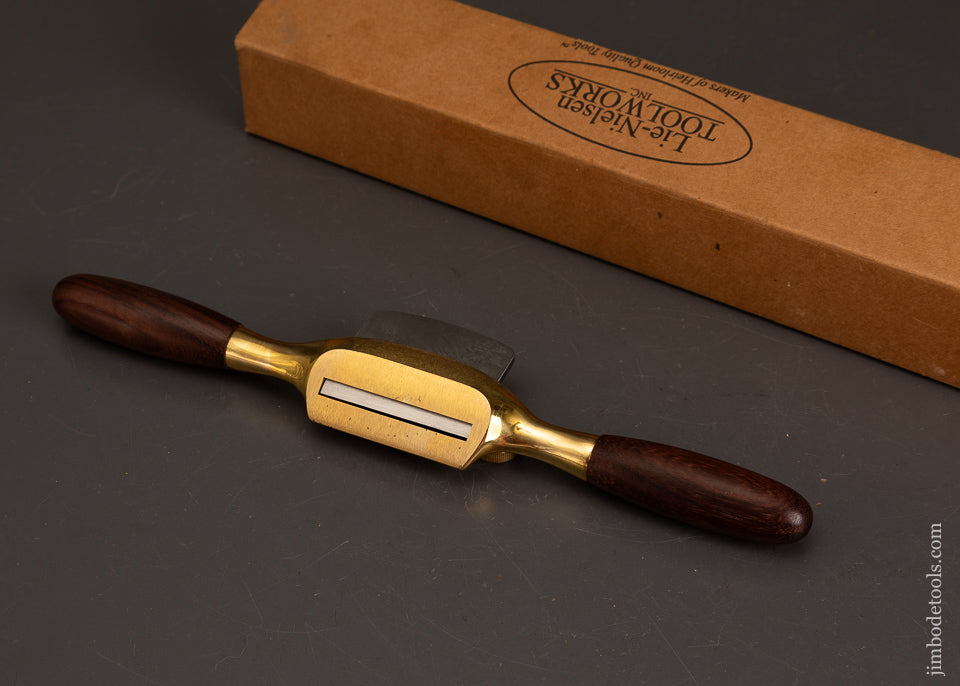 LIE-NIELSEN-Boggs-Concave-Spoke-Shave-Mint-in-Box-with-Rosewood-Handles-122163