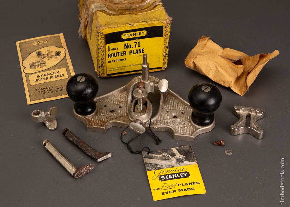 100%-Complete-Near-Mint-in-Box-STANLEY-No.-71-Router-Plane-122223