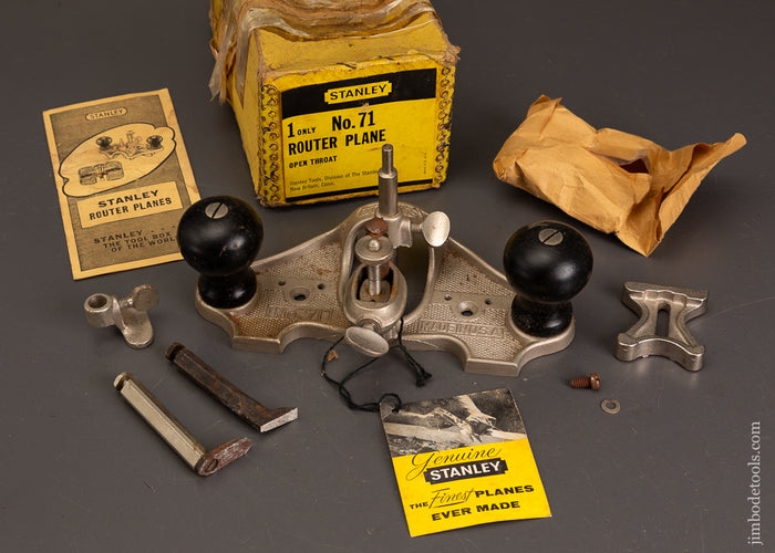 100%-Complete-Near-Mint-in-Box-STANLEY-No.-71-Router-Plane-122223