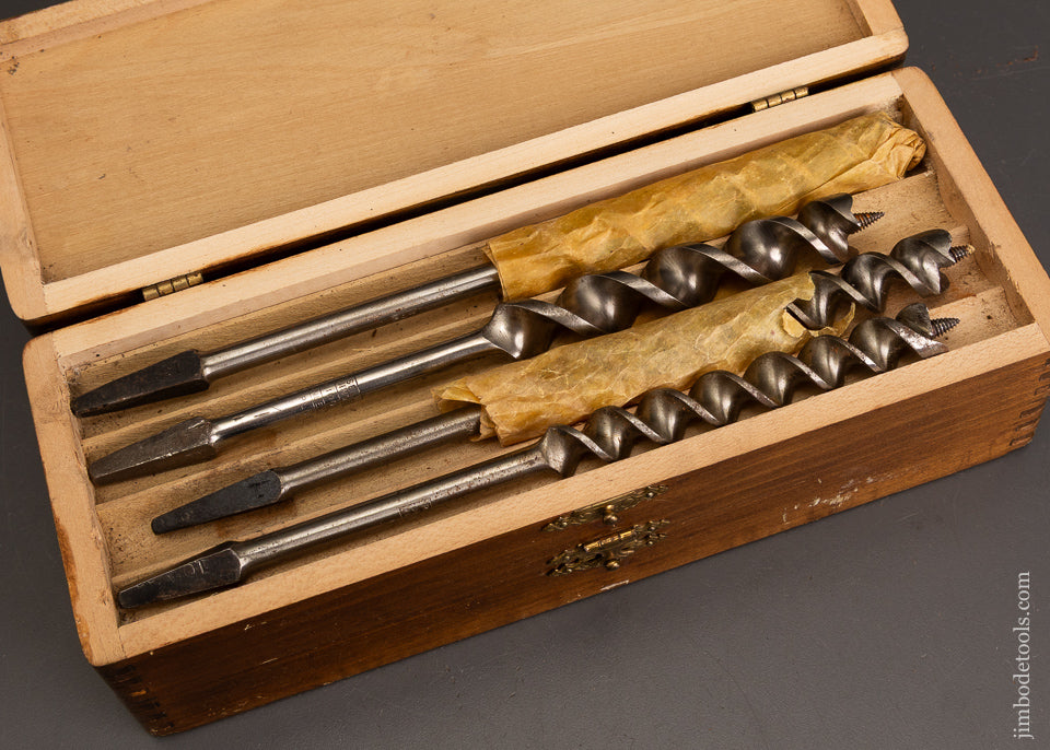 Complete-&-Fine-Set-of-13-RUSSELL-JENNINGS-Auger-Bits-in-Original-Three-Tiered-Box-122240