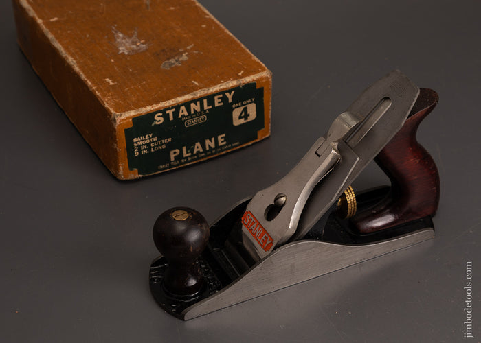 STANLEY-No.-4-Smooth-Plane-Near-Mint-in-Box-122247