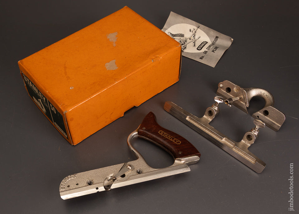 Near-Mint-in-Box-100%-Complete-STANLEY-No.-50-Combination-Plow-Plane-122270