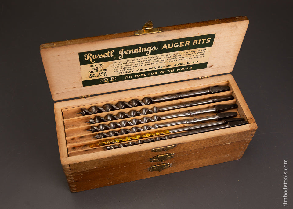 Complete-&-Extra-Fine-Set-of-13-RUSSELL-JENNINGS-Auger-Bits-in-Original-Three-Tiered-Box-122282