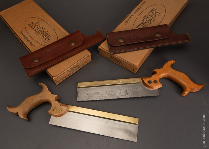 Fine-Pair-of-LIE-NIELSEN-Independence-Dovetail-Saws-with-Sheaths-in-Original-Box-122370