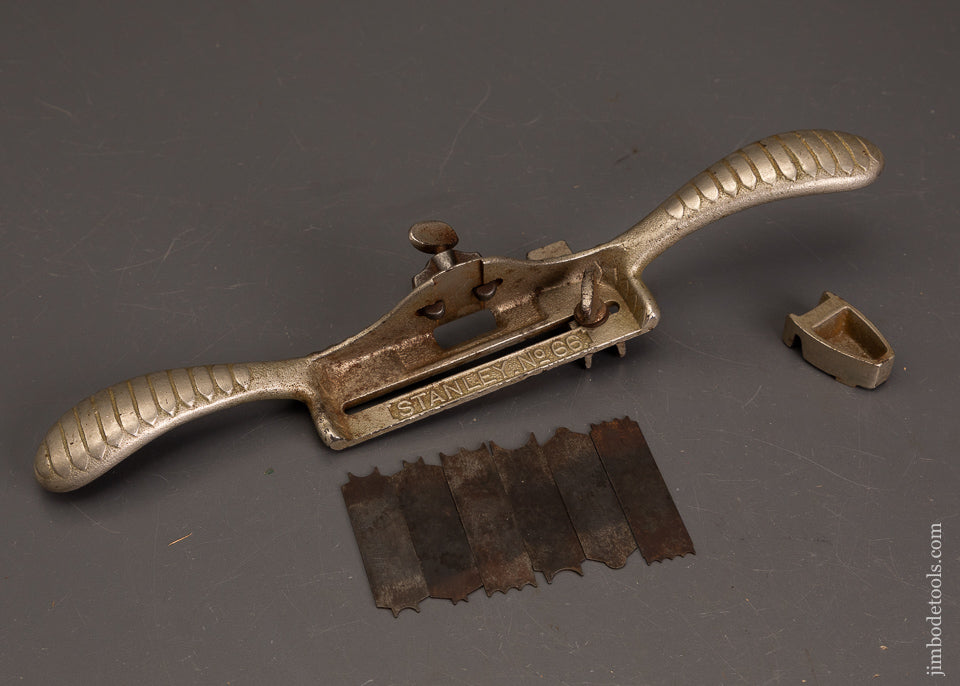Fine-STANLEY-No.-66-Hand-Beader-with-Both-Fences-&-6-Cutters-122394