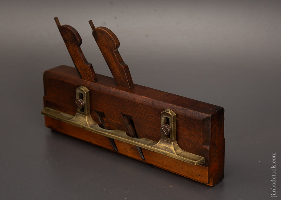 Extra-Fine-MOSELEY-Air-Tight-Case-Moulding-Plane-with-Double-Iron-&-Brass-Fence-122409