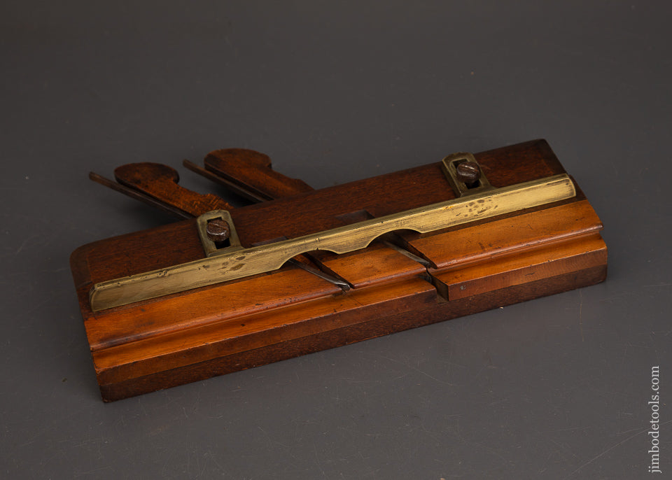 Extra-Fine-MOSELEY-Air-Tight-Case-Moulding-Plane-with-Double-Iron-&-Brass-Fence-122409