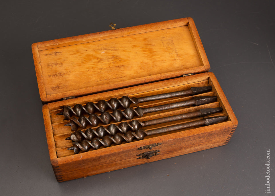 Complete-&-Fine-Set-of-13-RUSSELL-JENNINGS-Auger-Bits-in-Original-Three-Tiered-Box-122425
