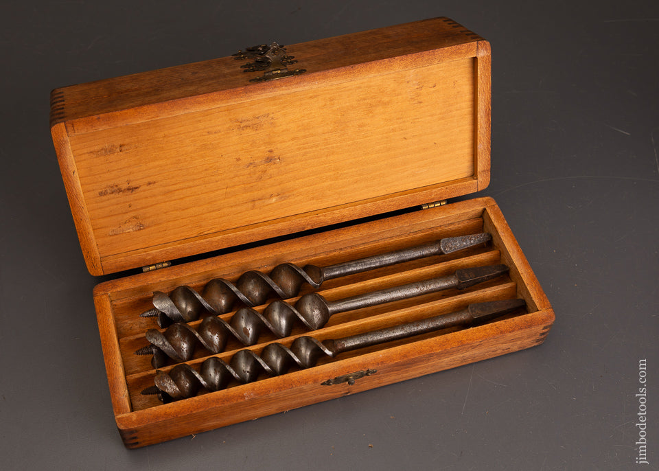 Complete-&-Fine-Set-of-13-RUSSELL-JENNINGS-Auger-Bits-in-Original-Three-Tiered-Box-122425