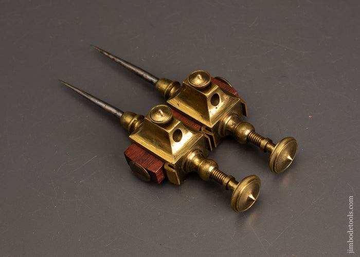 Stunning-7-1/2-Inch-PRESTON-(Unmarked)-Brass-Trammel-Points-122428