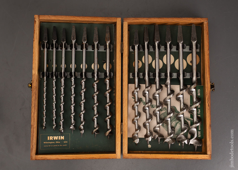 Complete-Set-of-IRWIN-Auger-Bits-in-Original-Box-122435